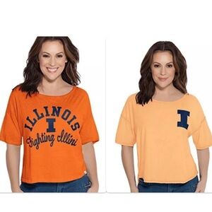 NWT [Touch by Alyssa Milano] Illinois Illini Reversible T-Shirt Women’s Sz Small
